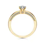 Pierścionek złoty z diamentami